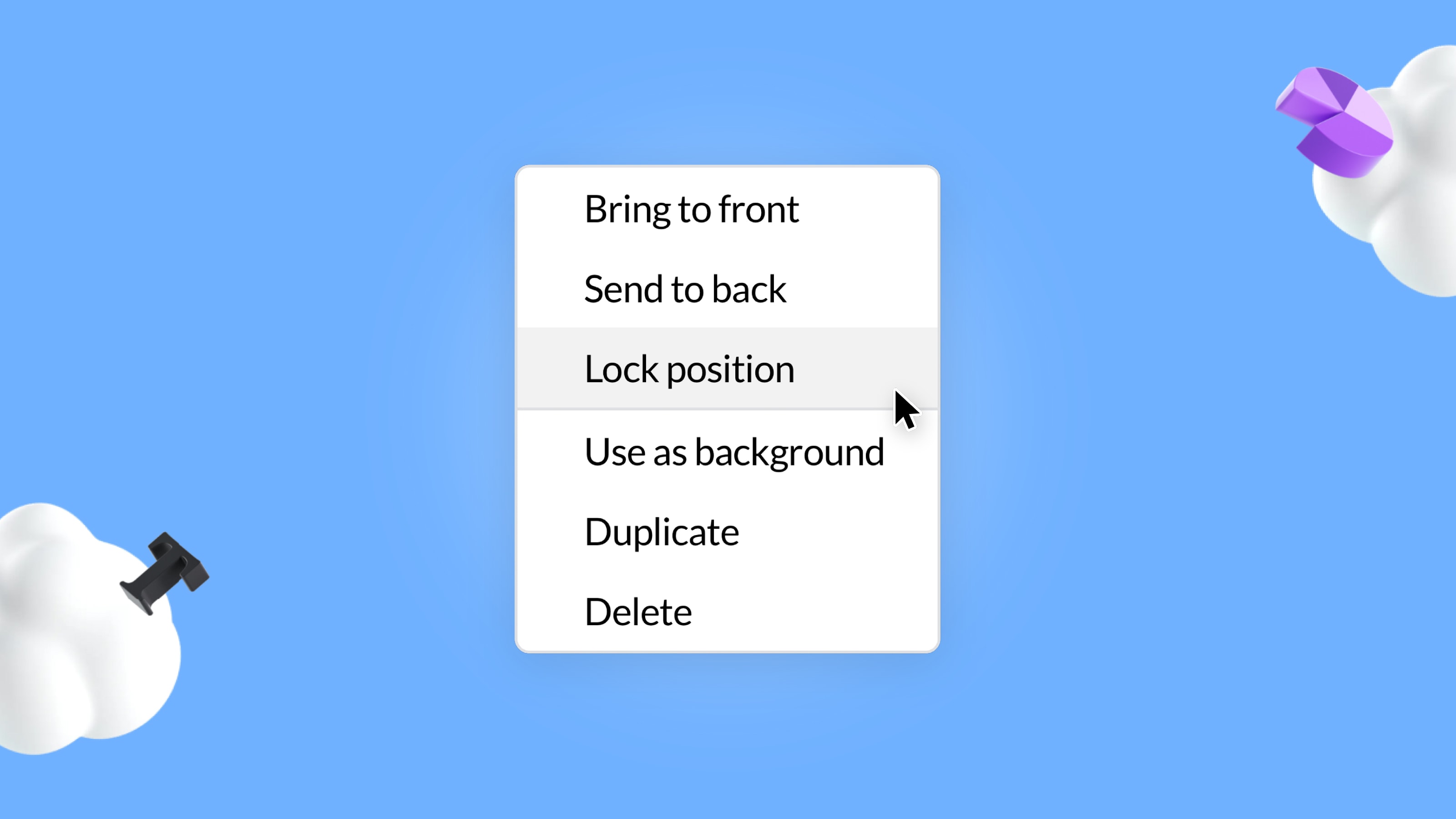 A list of features in Pitch highlighting Lock Position