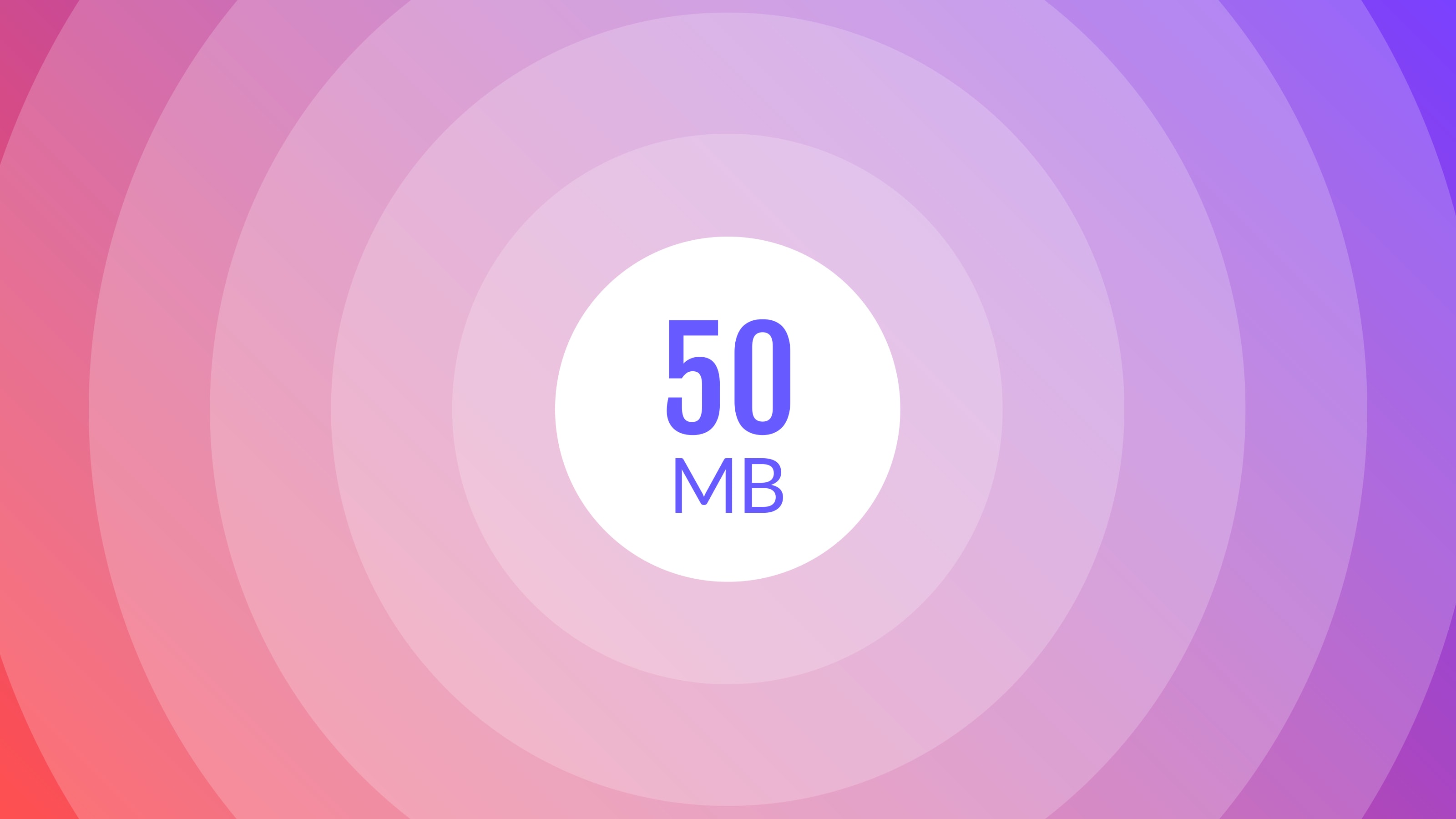 A circle starting 50 MB