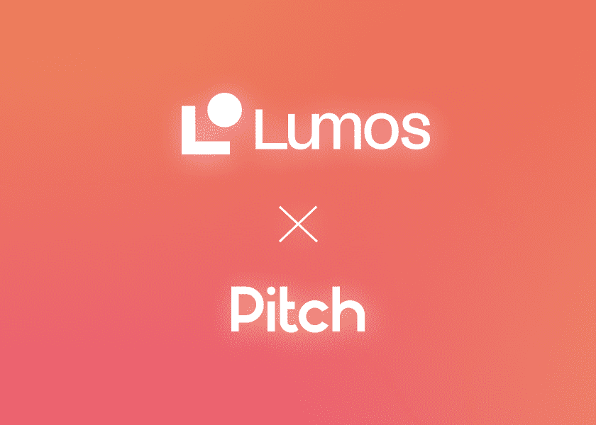 Case study banner: How Lumos raised a $30M Series A with Pitch