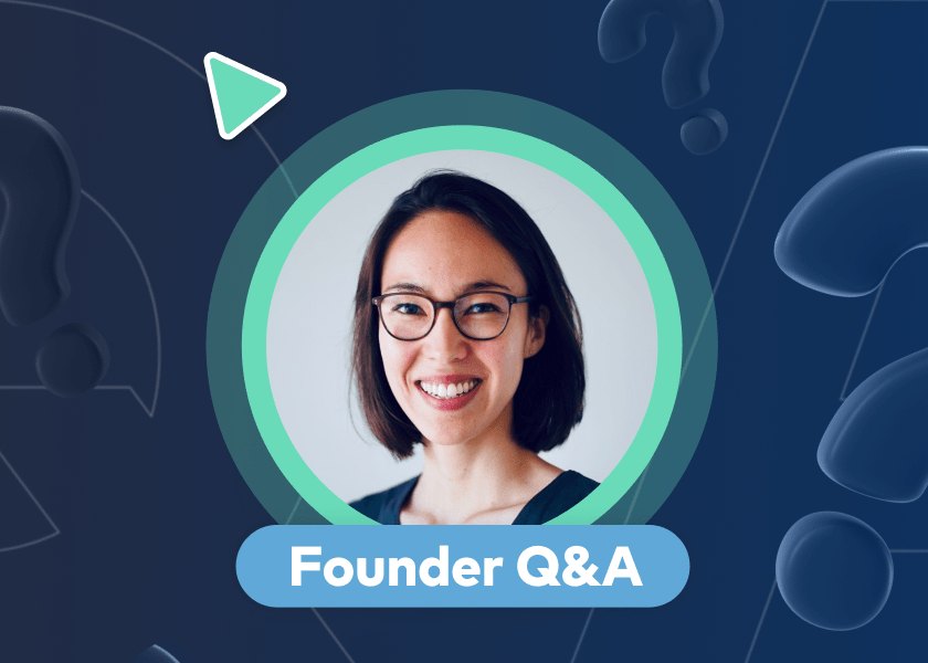 A portrait of Yoko Spirig, CEO and co-founder of Ledgy for for a Founder Q&A blog post on how to build a pitch deck