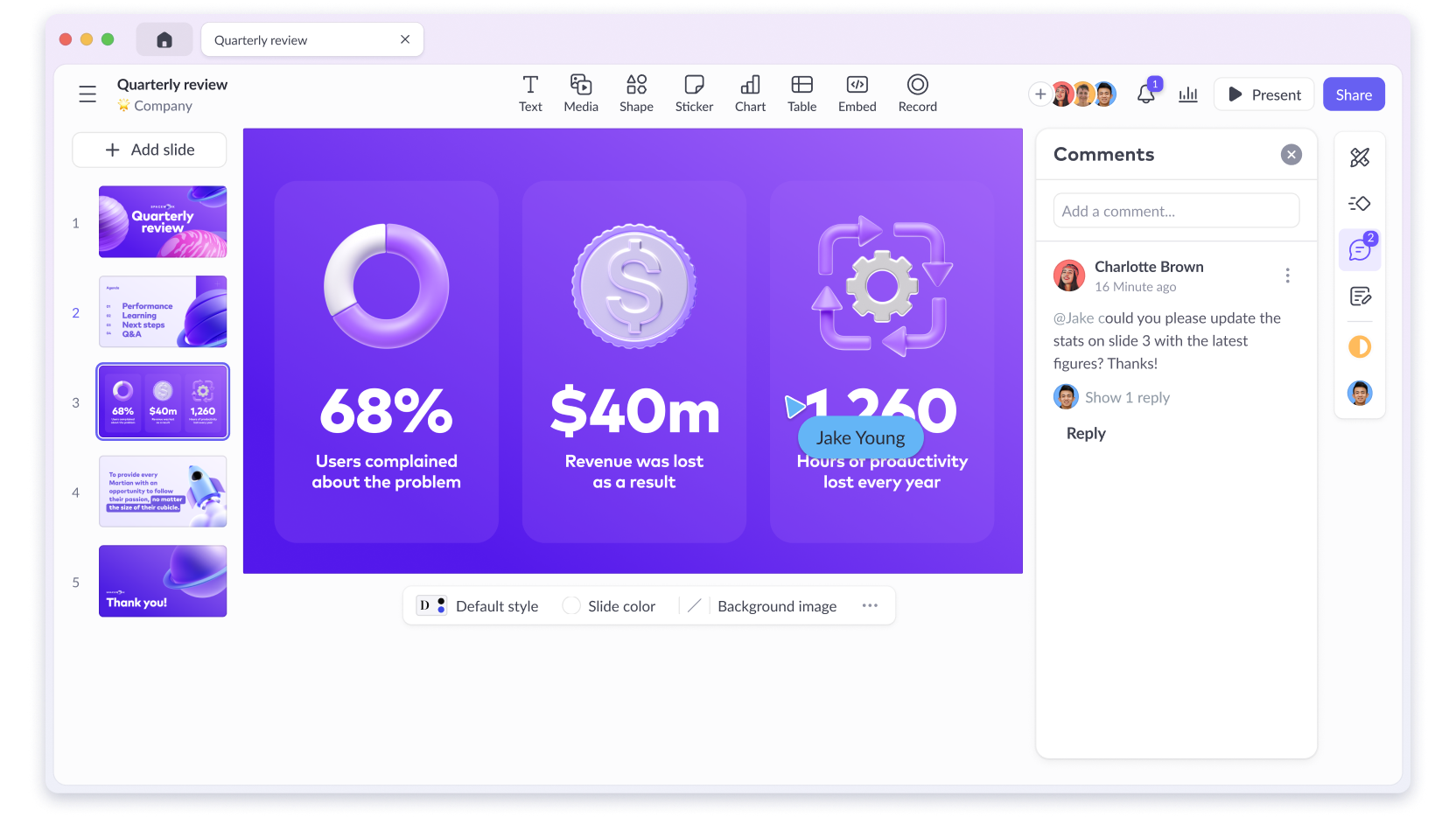 Collaborate on customer decks