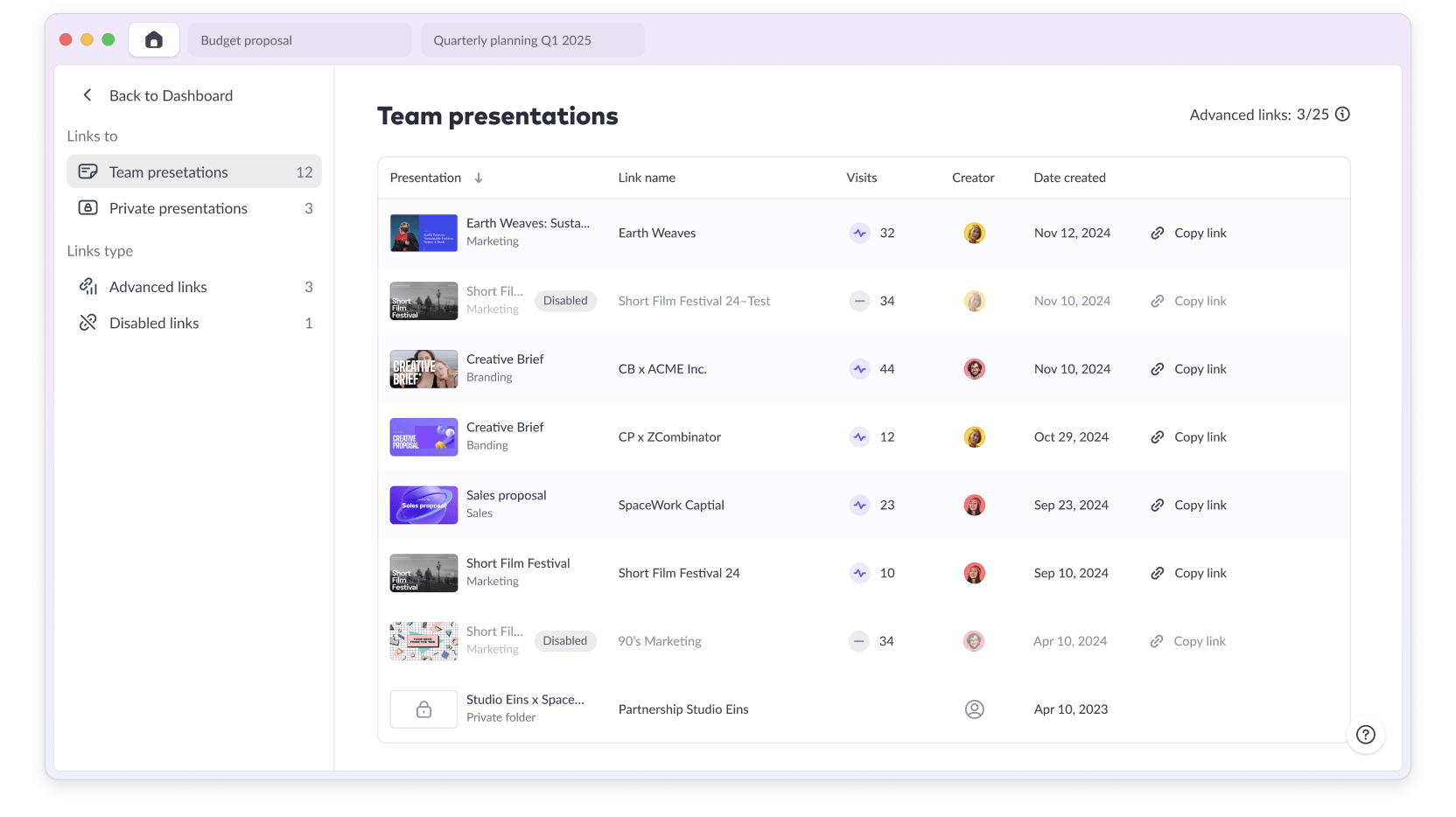 Manage your shared content