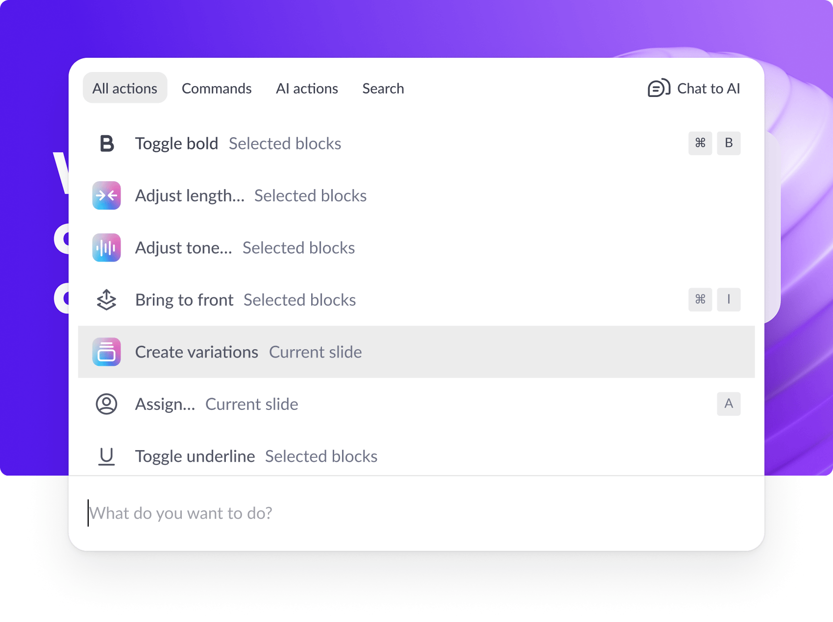 Create on-brand decks with AI