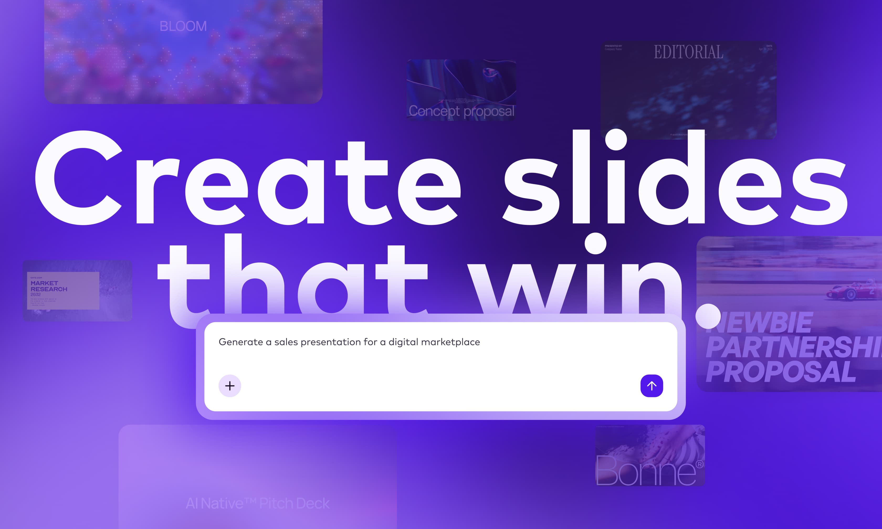 Create slides that win plus prompt box