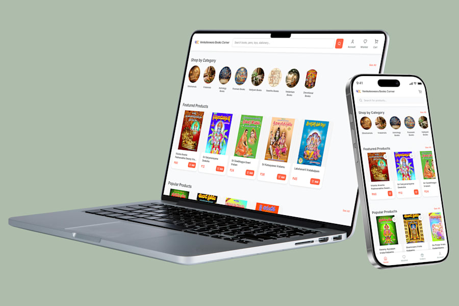 Venkateswara Books Corner Website