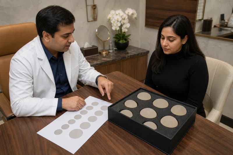 Breast augmentation consultation discussion