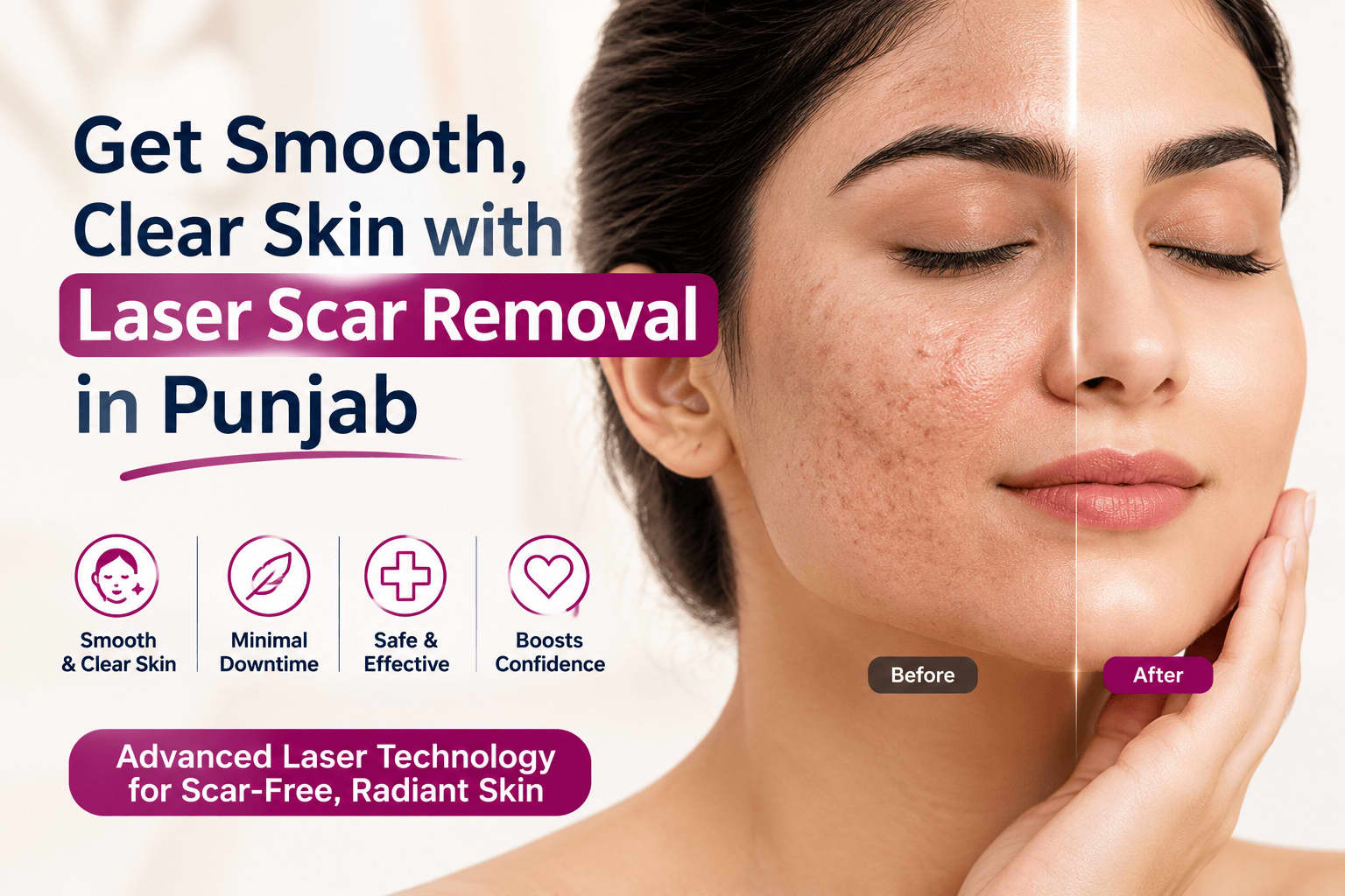 Laser scar / skin treatment