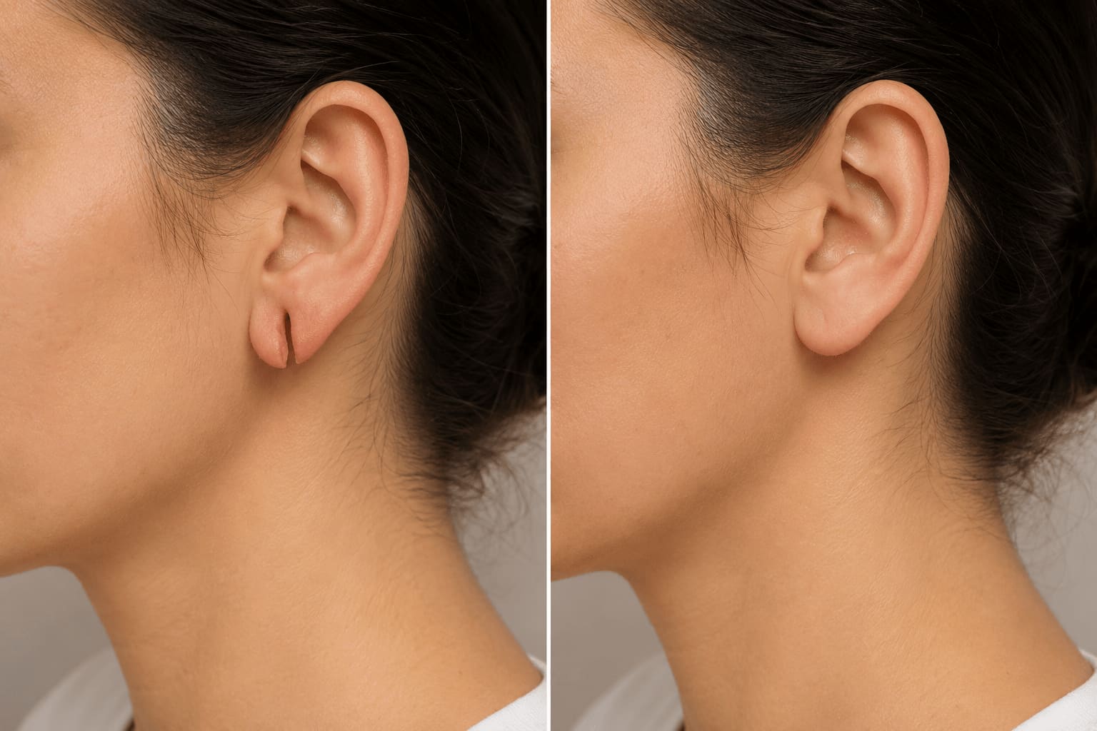 Earlobe repair surgery