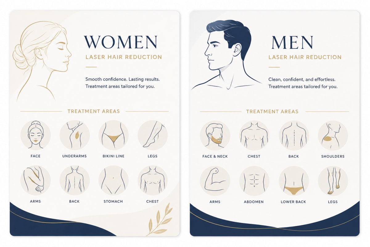 Laser hair reduction for women and men at Revive61 Faridabad