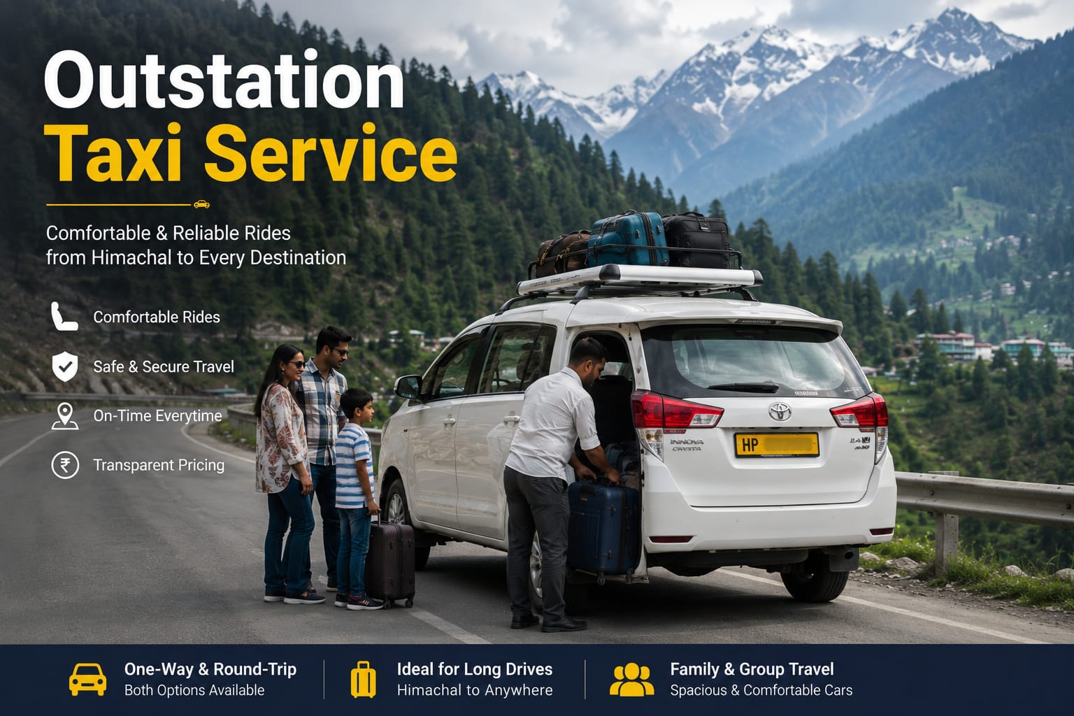 Outstation taxi service for long-distance travel