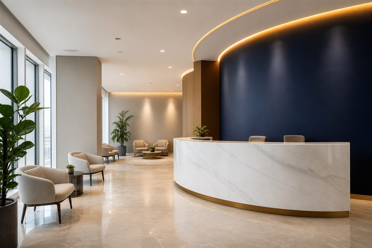 Revive61 clinic reception area, Sector 29, Faridabad