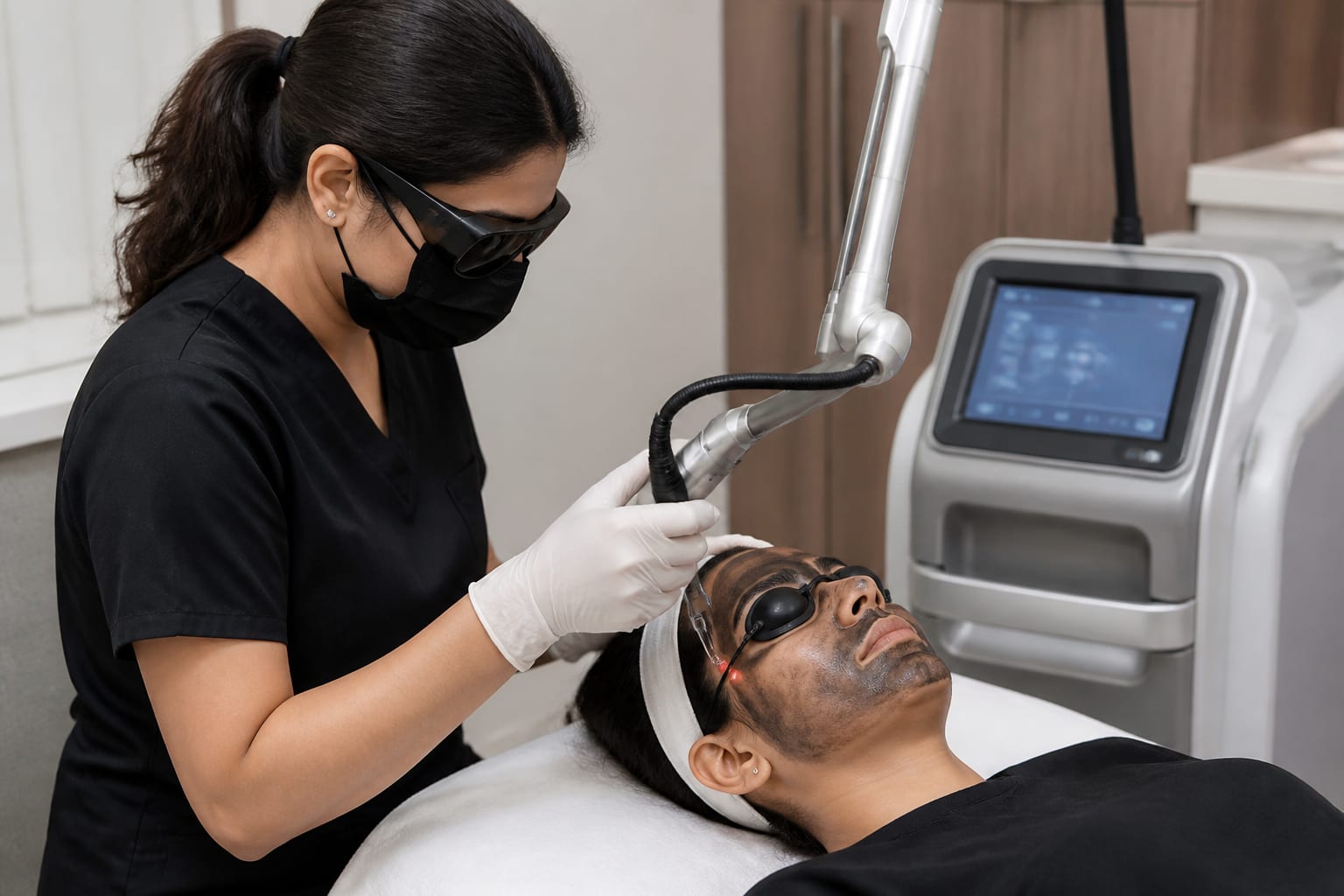 Carbon laser facial treatment at Revive61