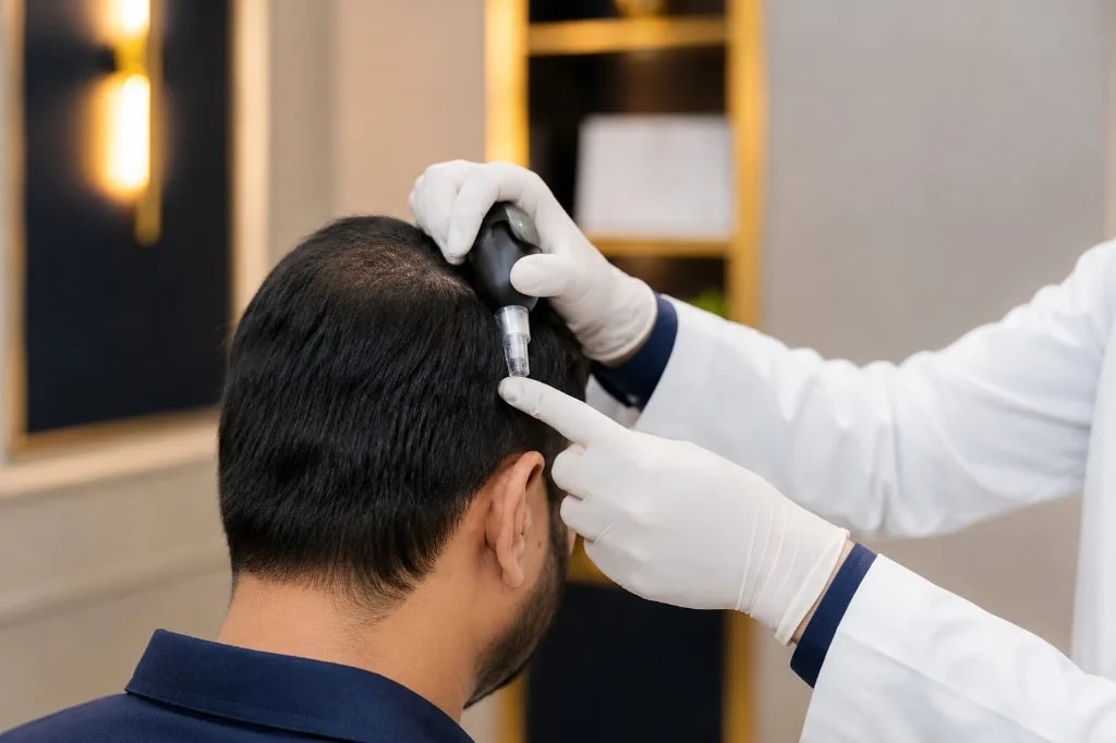 GFC hair treatment scalp analysis at Revive61 Faridabad