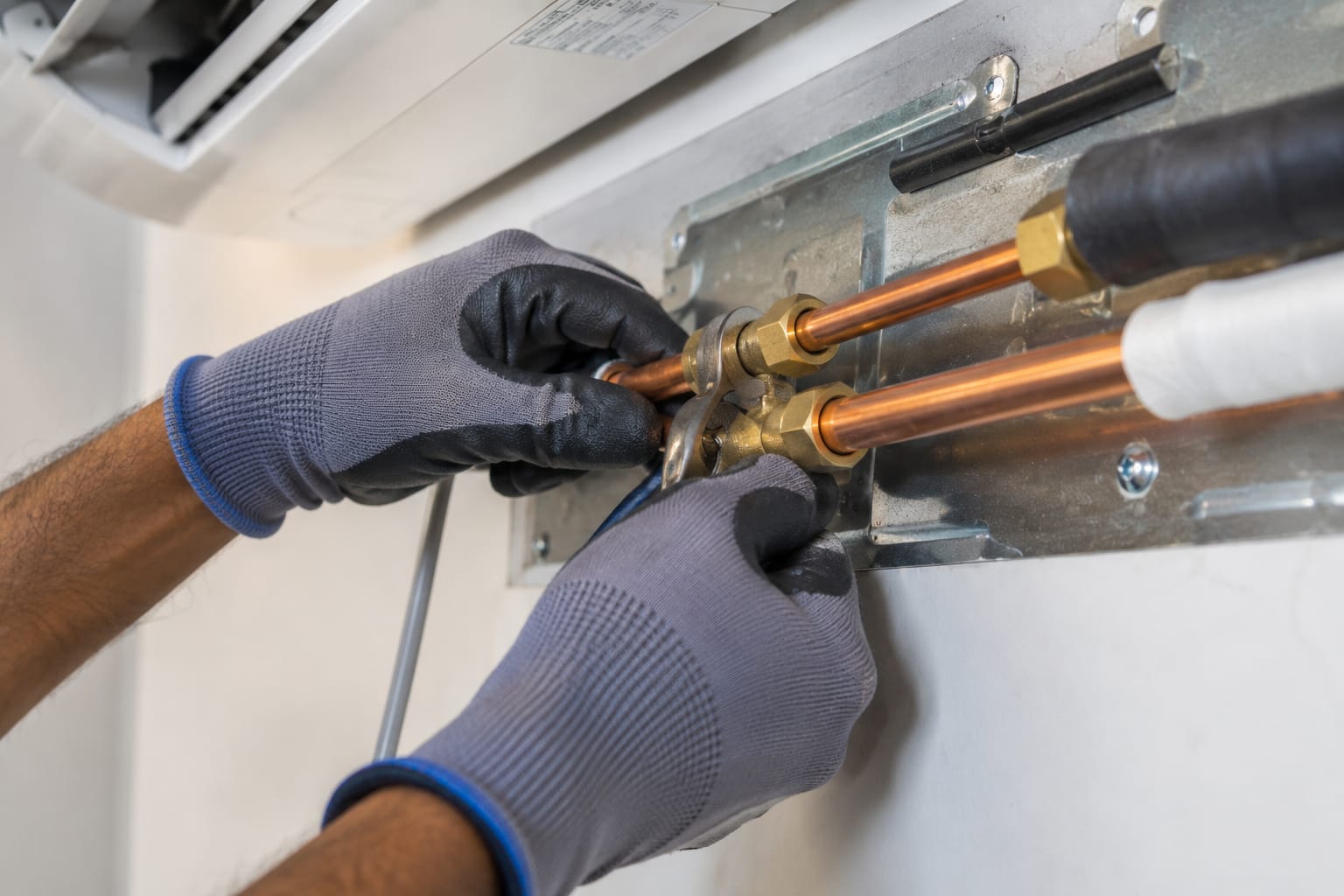 New AC copper pipe installation in Hyderabad