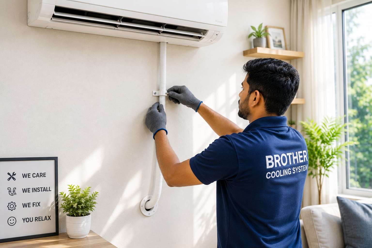 AC drain pipe installation in Hyderabad