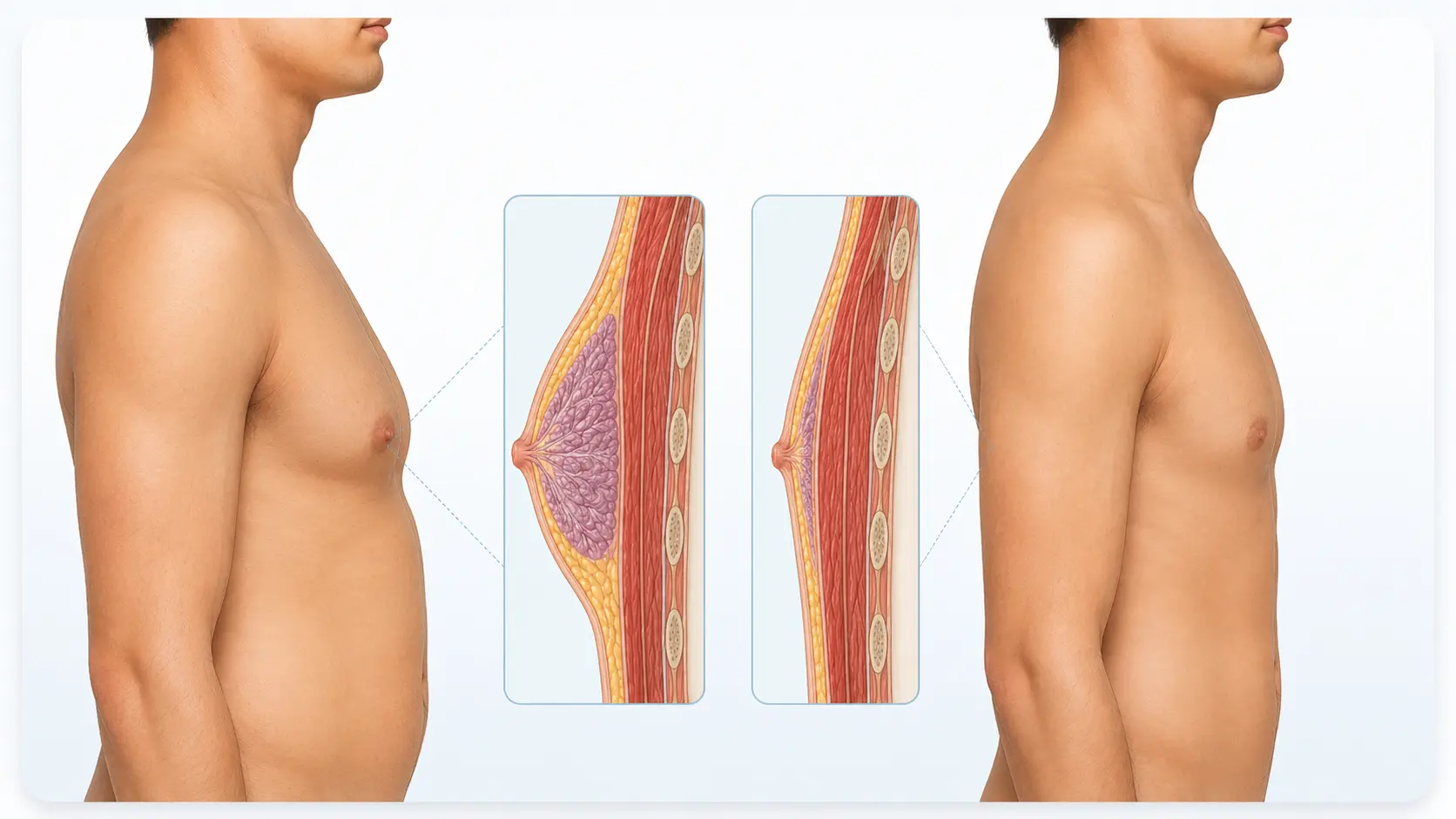 What is gynaecomastia — male chest gland and fat explanation at Revive61 Faridabad