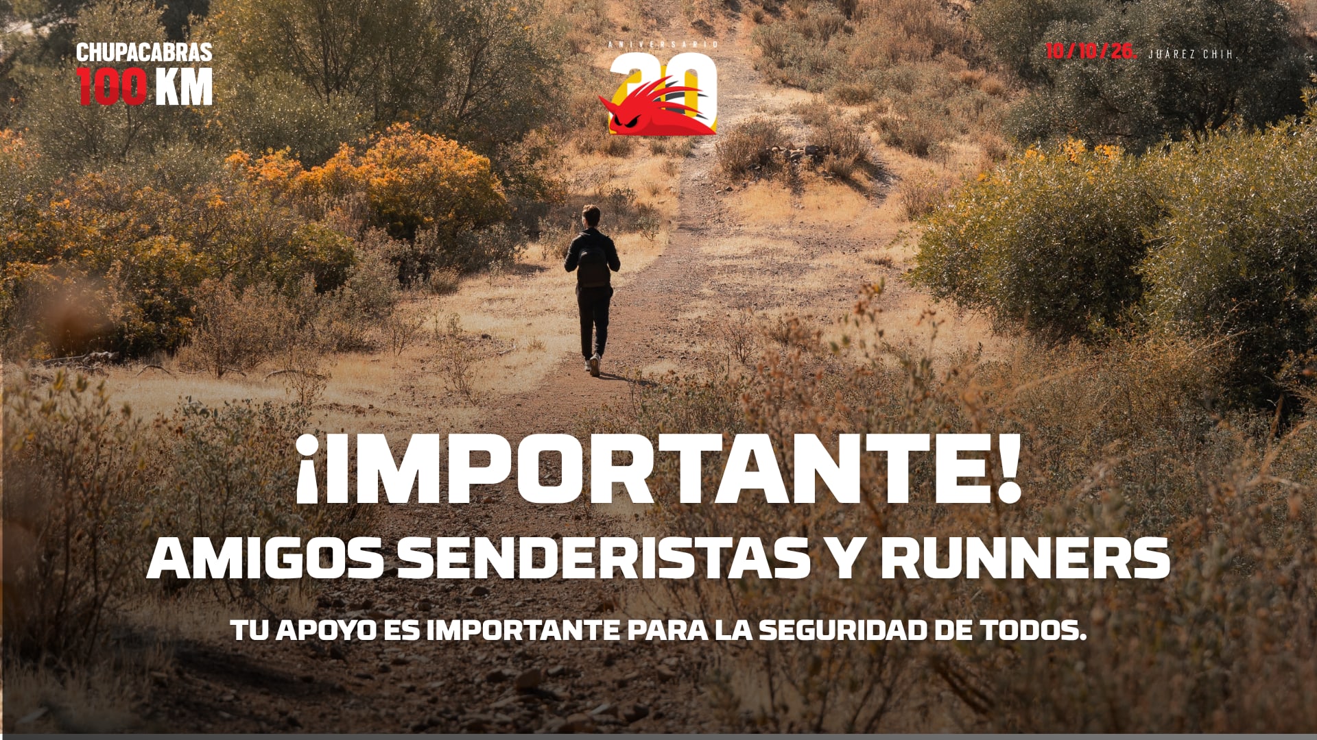 ¡Importante! Amigos senderistas y runners