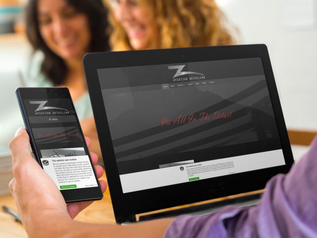 wordpress website design for aircraft detailing company