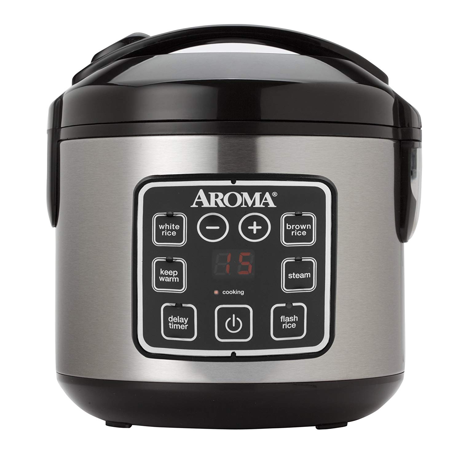Aroma Housewares ARC-914SBD Digital Cool-Touch Rice Cooker and Food Steamer with Stainless Steel Exterior, Silver
