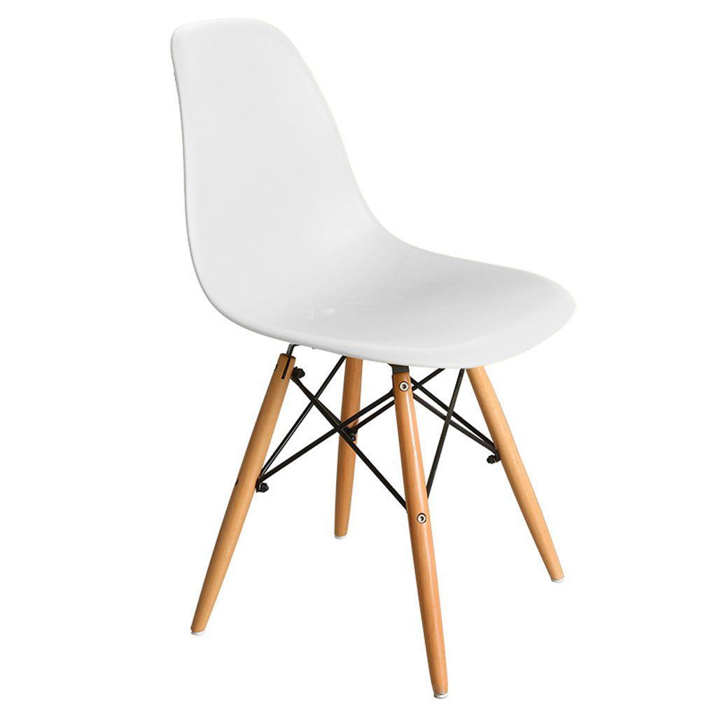 Silla de Oficina plástico Blanco Haya Estructura de Acero