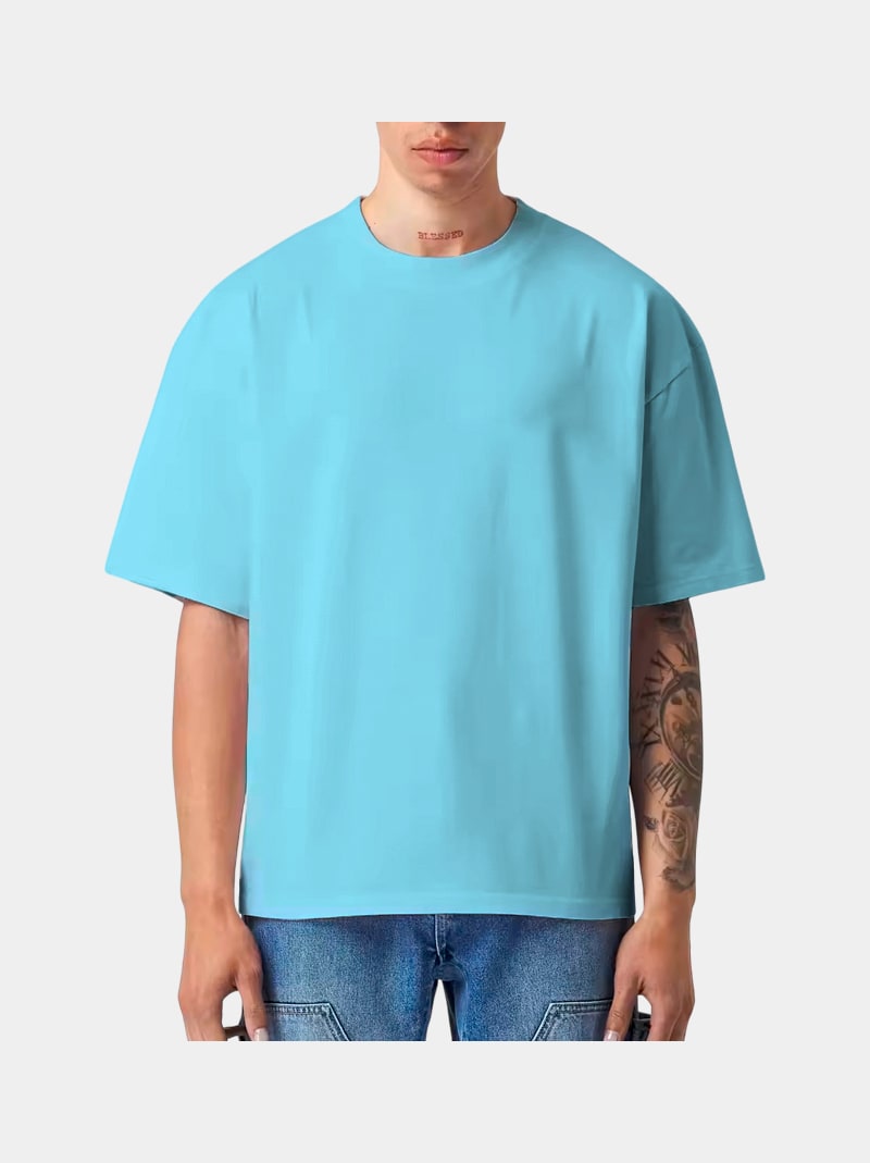 PLAYERA HOMBRE BOXY FIT TURQUESA - EG
