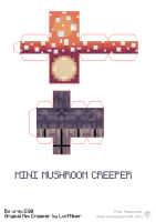 Pixel Papercraft - Mini Creeper (Creeper Overhaul Texture)