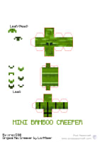 Pixel Papercraft - Mini Creeper (Creeper Overhaul Texture)