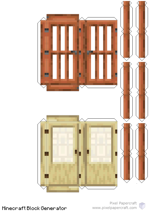 Pixel Papercraft - Jack in the closet (doors) (openable and closeable)