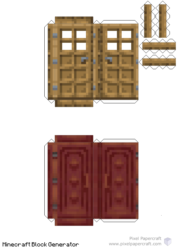 Pixel Papercraft - Jack in the closet (doors) (openable and closeable)