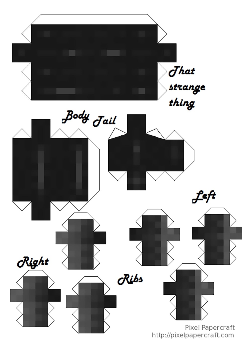 Pixel Papercraft - full sized wither storm/wither command block ...