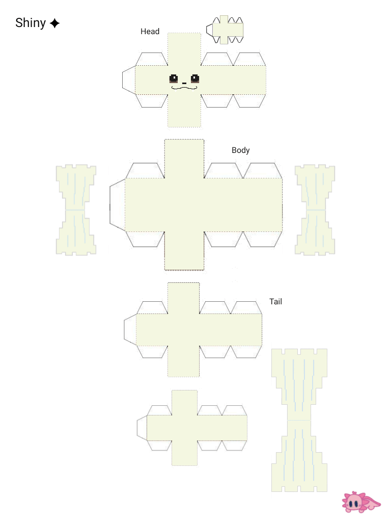 Pixel Papercraft - Dewgong (pokemon)