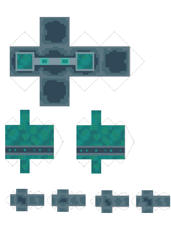 Pixel Papercraft - Grindstone Golem (minecraft legends)