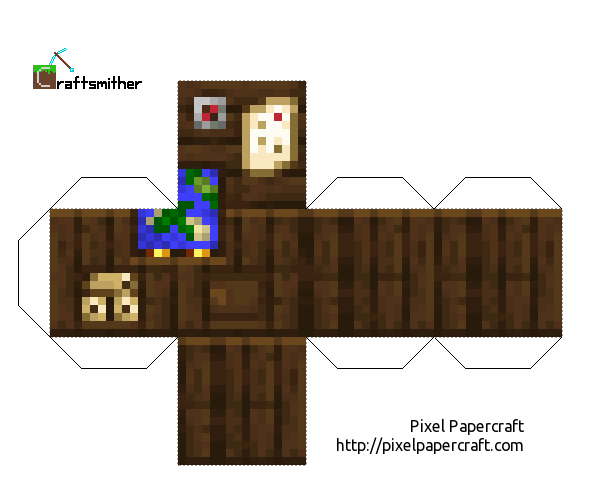 Pixel Papercraft - Advanced Chiseled BookShelf (22w42a)