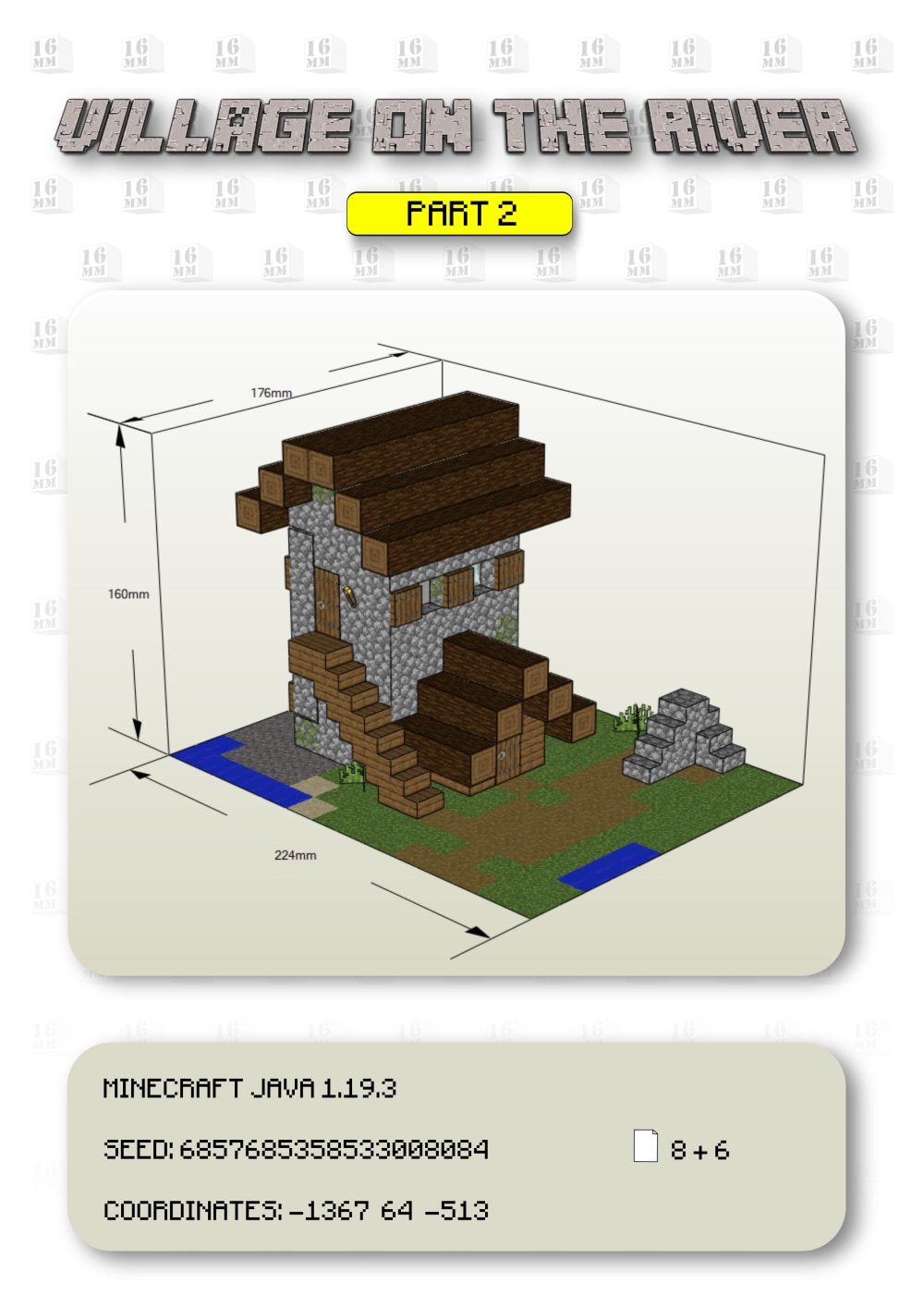 Free Papercraft BONSAI Minecraft Style Digital (Instant Download