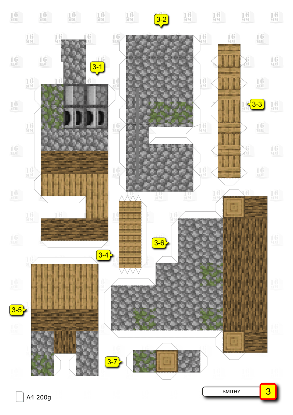 Papercraft House Minecraft Printables Diy Minecraft Off