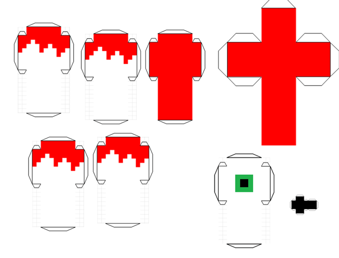 Pixel Papercraft retinator terraria