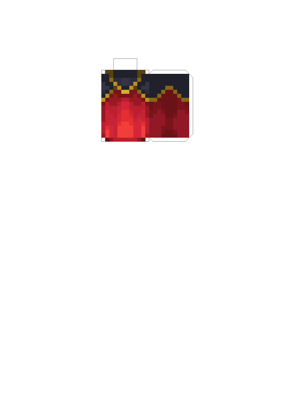 Minecraft Migrator Cape Pixel Papercraft