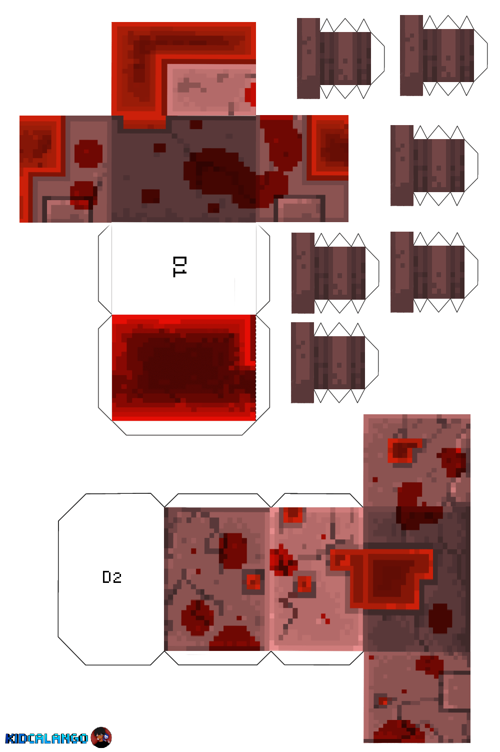 Pixel Papercraft Mooshroom Monstrosity Minecraft Dungeons