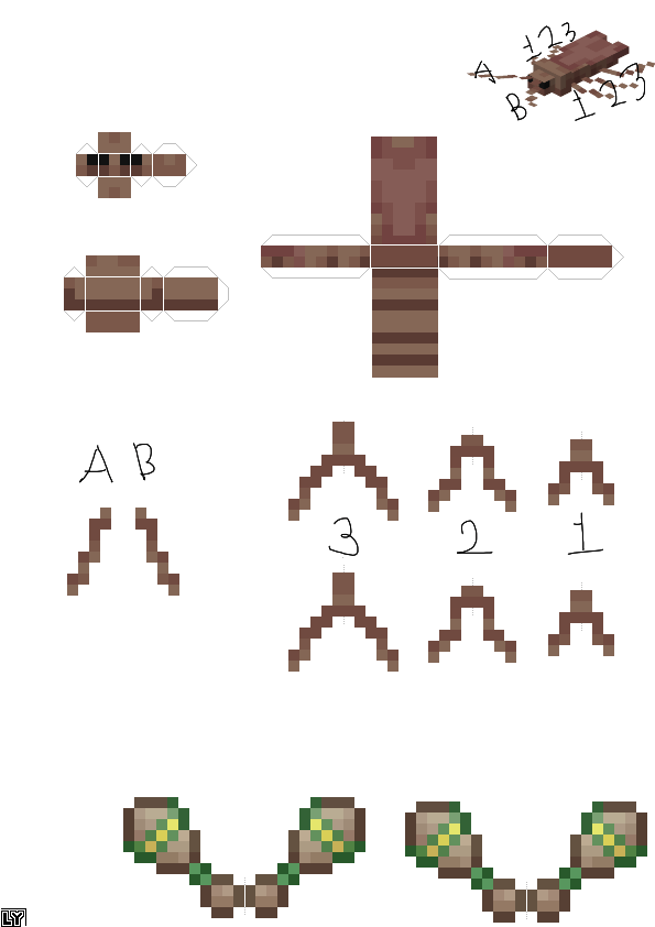 Pixel Papercraft - Bare bones warden