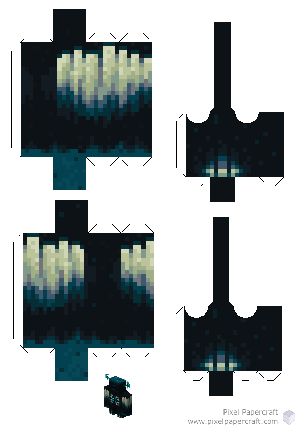 Pixel Papercraft - Mutant Warden