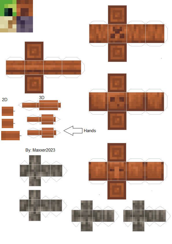 Pixel Papercraft - all creeper - mod creeper overhaul (part1)