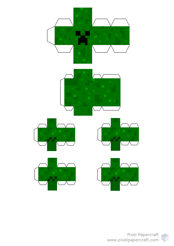 Ninjatoes' papercraft weblog: Papercraft MineCraft Creeper