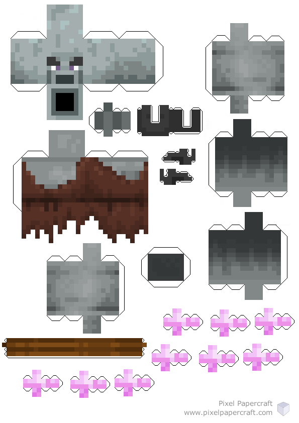 Pixel Papercraft Geomancer Minecraft Dungeons