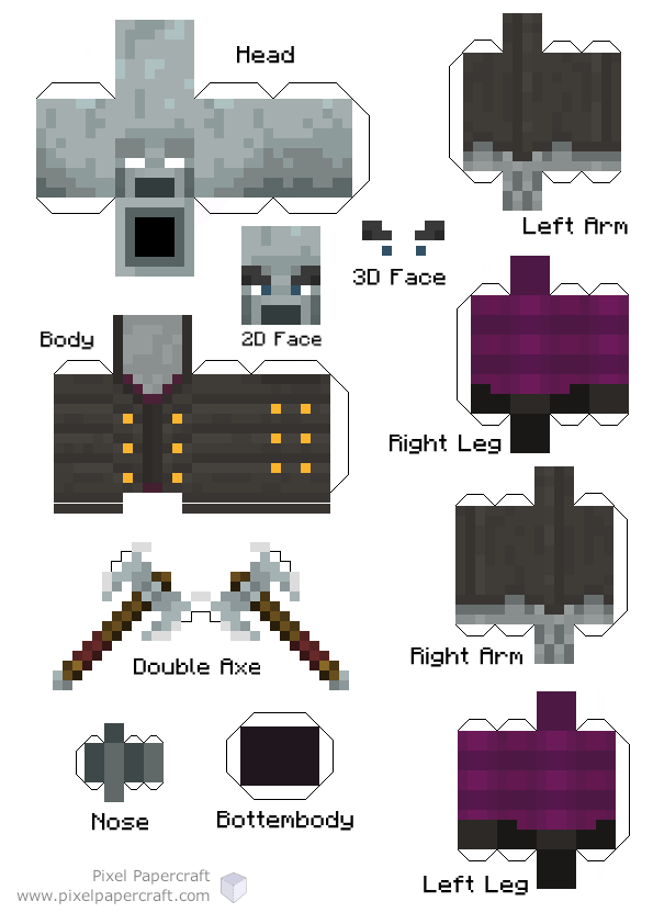 Papercraft minecraft skin articulado