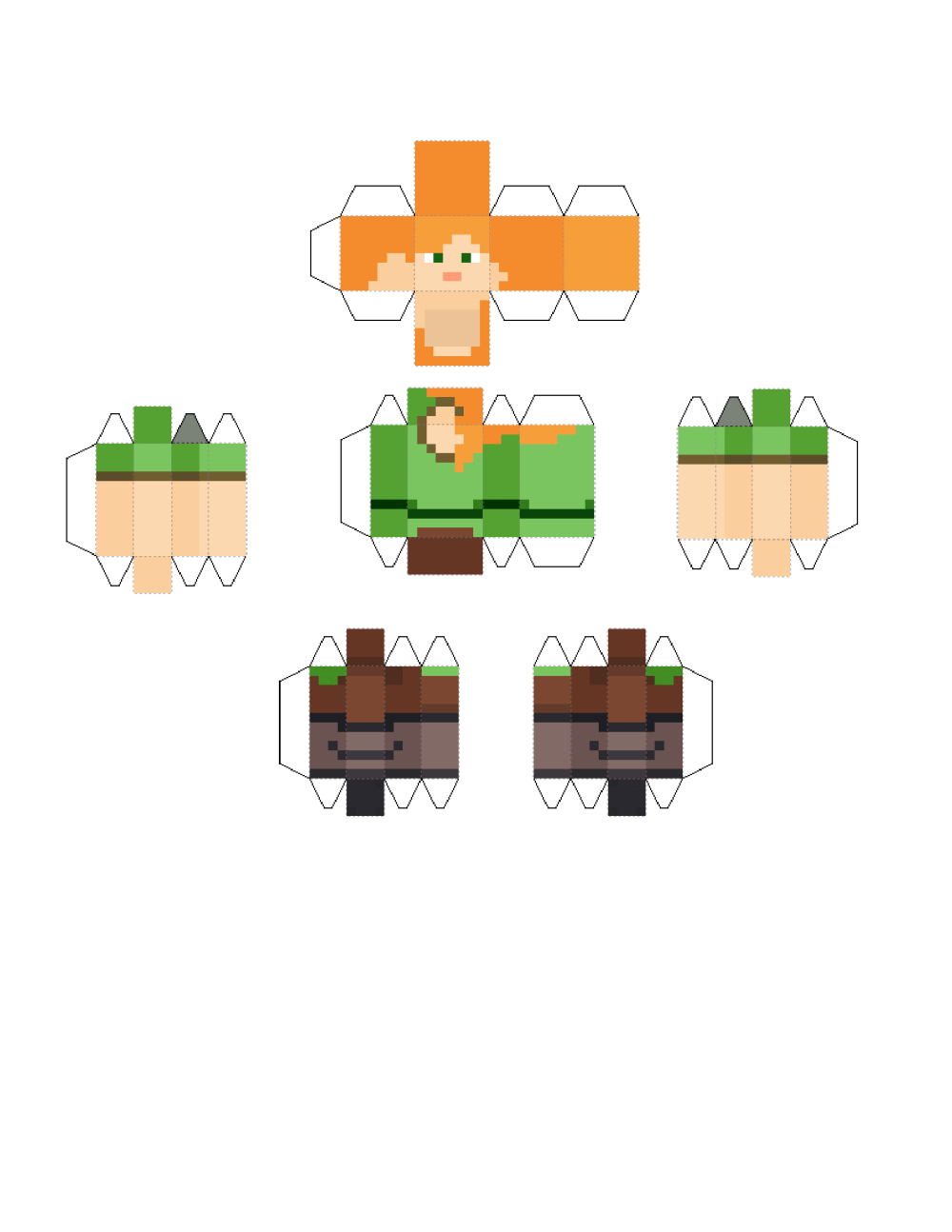 Pixel Papercraft - Steve (Minecraft)