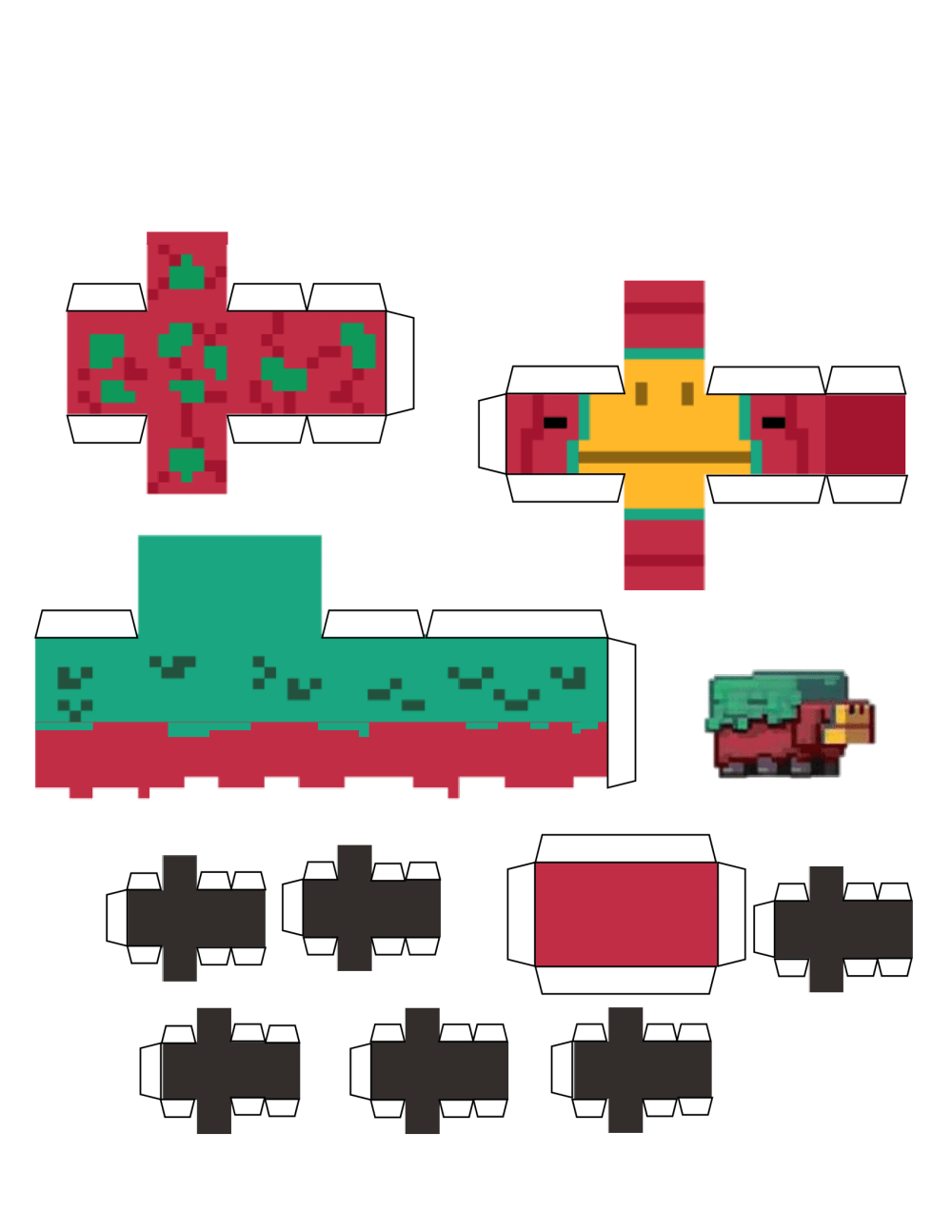 Pixel Papercraft - Sniffer (Official textures)