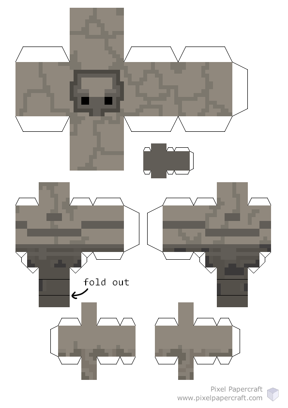 Pixel Papercraft - Minecraft Legends: Cobblestone Golem