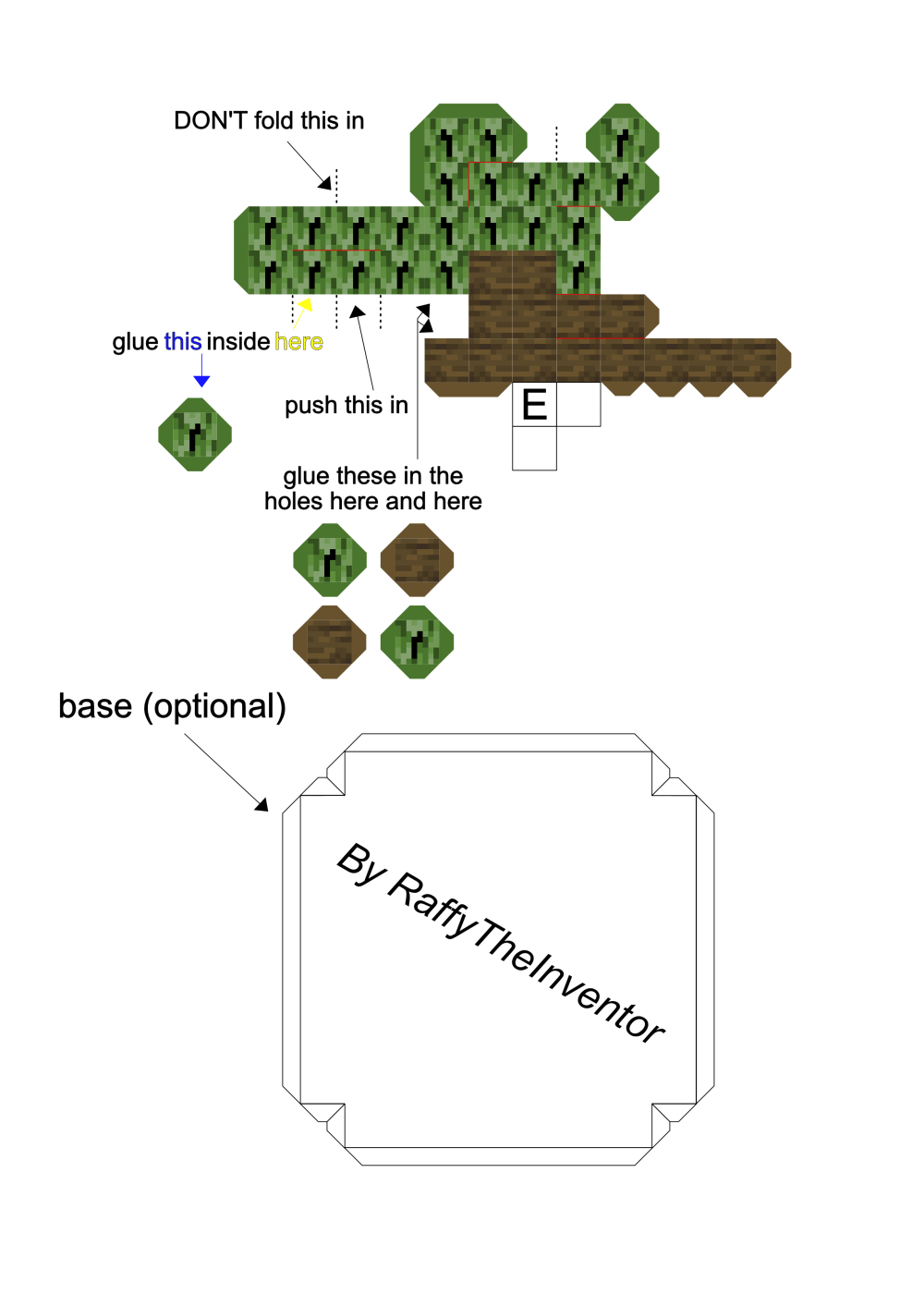 Minecraft Papercraft Template