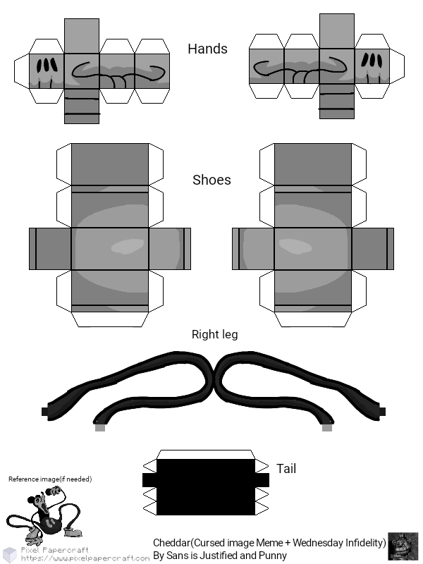 Pixel Papercraft - Studded Armor Item(part#3)