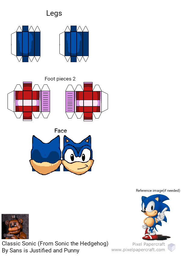 Pixel Papercraft - [OLD]Sonic The Hedgehog (Minecraft DLC)